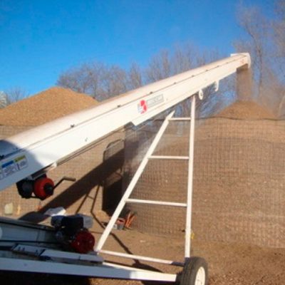 Transportador inclinado altura ajustable para producto a granel