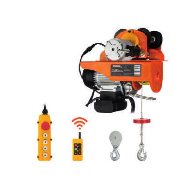 Polipasto cable con carro prowinch 100Kg Simple 200Kg con limitador superior 220V 50HZ Control Inalámbrico